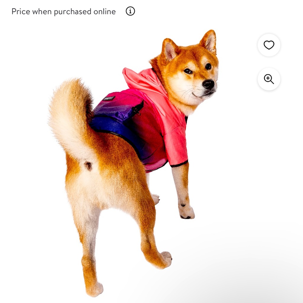 Waterproof raincoat Jacket For Dogs Size Medium
